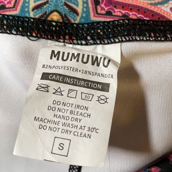 Mumuwu Black & Multicolored Boho Paisley Leggings (Size: Small) - Picture 4 of 11